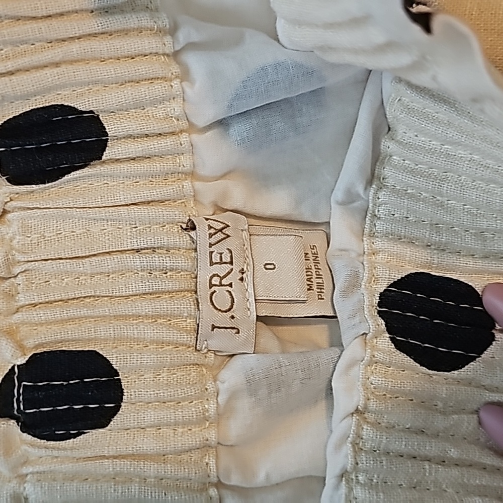 J. Crew linen Polka dot skirt - Picture 2 of 6